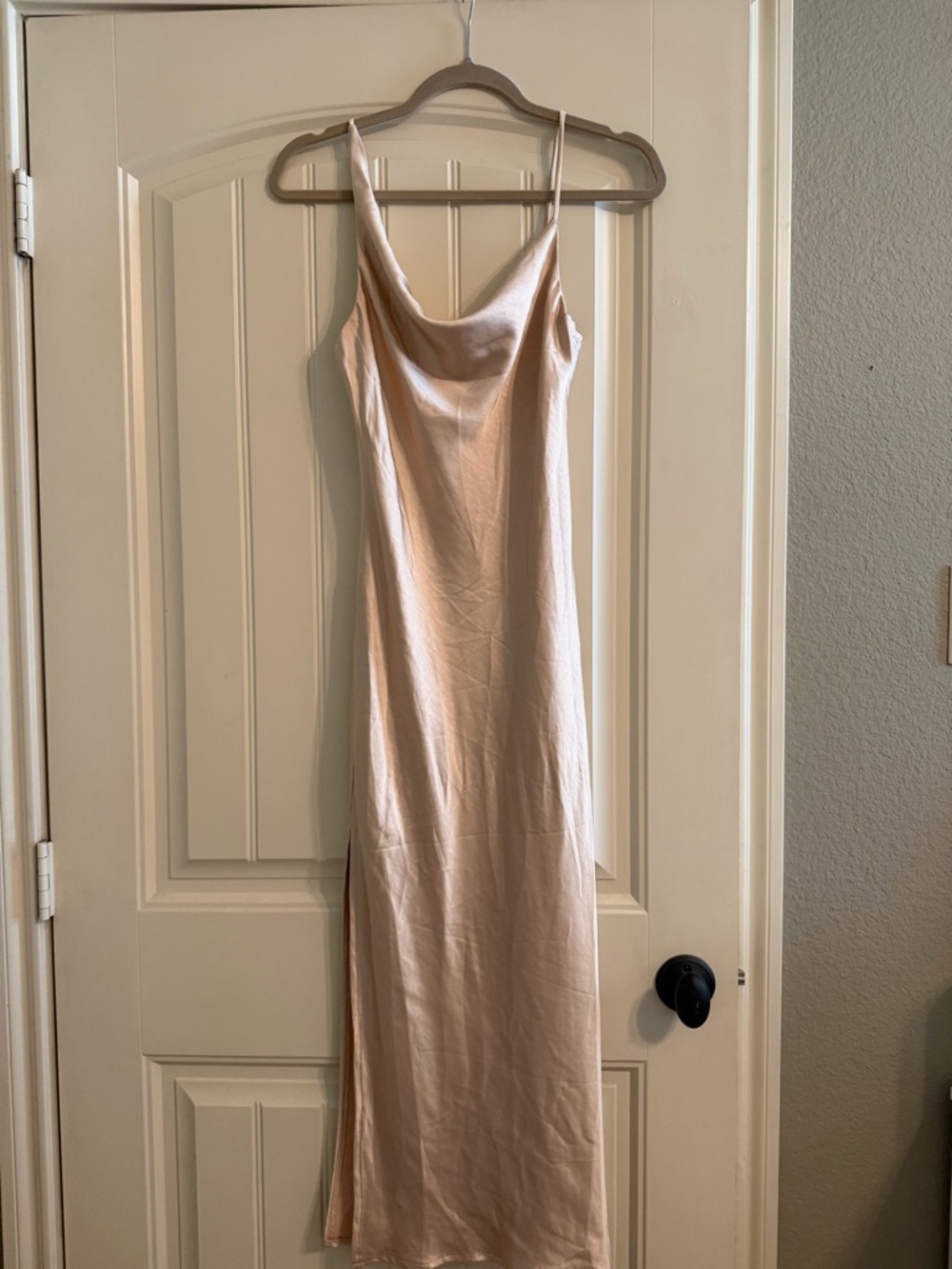 Princess Polly silk midi dress champagne